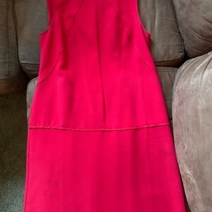 LOFT Vibrant Red Midi Dress